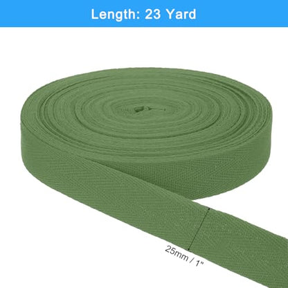 uxcell 23 Yards Cotton Twill Tape, 1-inch Herringbone Webbing Ribbon Bias Binding Tapes for Clothes Sewing, DIY Crafting (Blue Green) - color: Blue Green, size: 1-inch