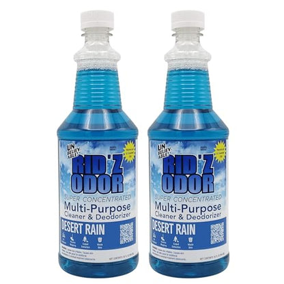 Unbelievable RID'Z Super Concentrate Multi-Purpose Cleaner & Deodorizer - Desert Rain, Quart, (2 Pack) - size: 32 Fl Oz (Pack of 2)
