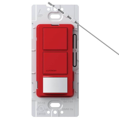 Lutron MS-OPS6-DDV-HT Maestro 6-Amp Single Pole Dual Circuit Occupancy Sensing Switch, Hot - color: Hot