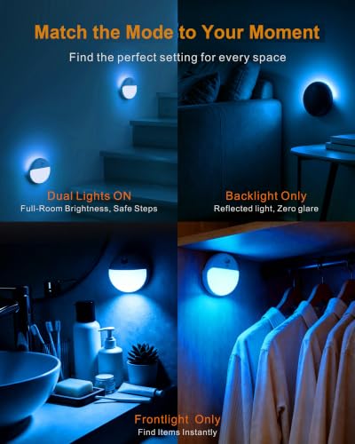 YUNLEX Toilet Night Light Motion Activated, Dim Light Battery Operated - color: Azure