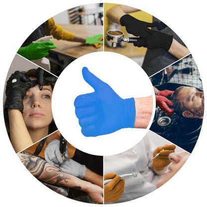 L3 Level 3 Nitrile Gloves - Professional Heavy Duty Disposable Gloves - Latex Free - Fits Snug - Box of 100 - color: Blue, size: Medium (Pack of 100)