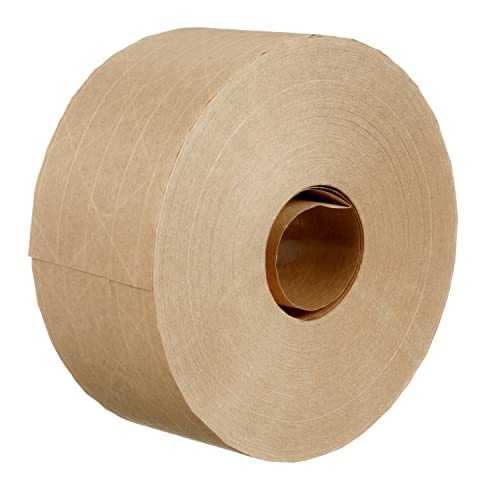 3M Water Activated Paper Tape 6144, Natural, Economy Reinforced, 70 mm x 450 ft, 10 per case