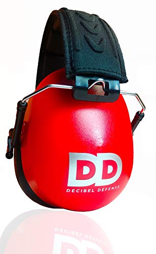 DECIBEL DEFENSE Ear Protection, 37 dB NRR Ear MuffS (SAFETY RED) - color: Safety Red, size: Regular