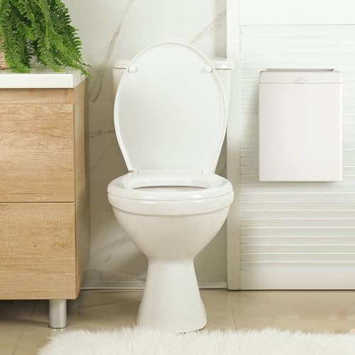 Tioncy 2 Pcs Sanitary Napkin Receptacle Wall Mounted,White - color: White