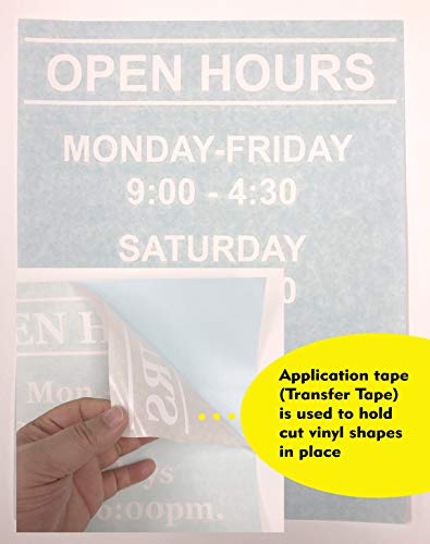 Business Hours Sign for Window - Free Squeegee - Easy Install Manual (Two Line - Portrait) - color: Two Line - Portrait