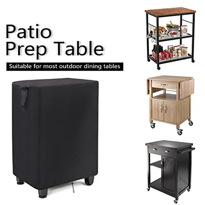 Prep Table Cover for Keter Unity Outdoor Kitchen Portable Bar Cart, Waterproof Patio BBQ Grill Cart Cover, for Outdoor Pizza Oven Table Stand - 32 x 24 x 32 Inch - size: 32" x 24" x 32"