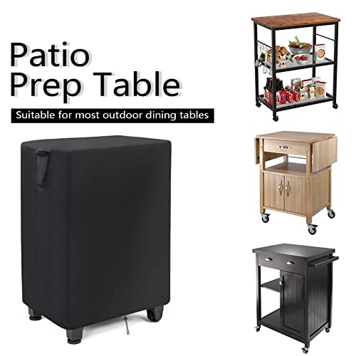 Prep Table Cover for Keter Unity Outdoor Kitchen Portable Bar Cart, Waterproof Patio BBQ Grill Cart Cover, for Outdoor Pizza Oven Table Stand - 32 x 24 x 32 Inch - size: 32" x 24" x 32"