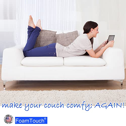 FoamTouch Upholstery Foam Cushion High Density 3'' Height x 12'' Width x 24'' Length Made in USA - size: 3x12x24