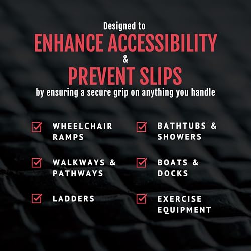 CatTongue Grips 2"x10' 2Pk Grip Tape, Non-Abrasive, Waterproof, Black/Clear - color: Black & Clear Bundle, size: 2" x 20'