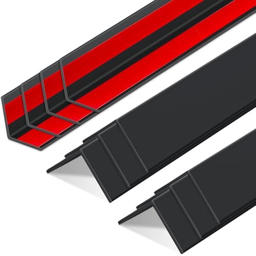 Sasylvia 10 Pcs 1 x 48 Inches Wall Corner Protector Guards Bulk, Black - color: Black, size: 1 x 48 Inches