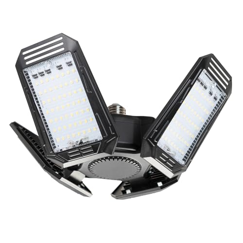 GT-Lite 15,000 Lumen LED Adjustable 4 Panel Bulb, Uses Only 140W - color: Black 15,000 Lumen