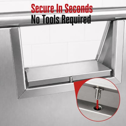 2 Pack Wet Floor Signs 24 Inch Stainless Steel Caution Sign Silver - color: Silver