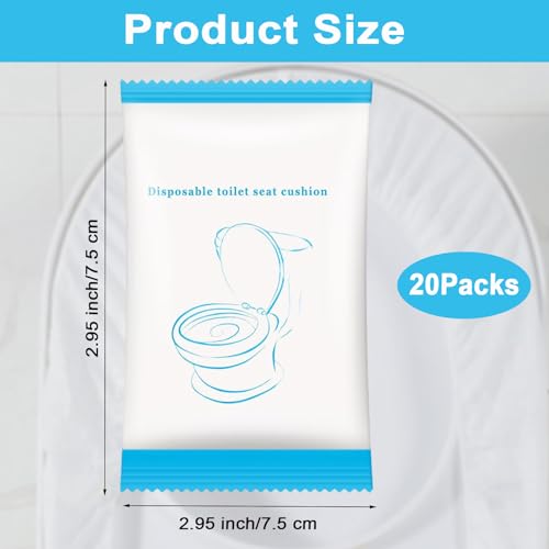 100 Pack Disposable Toilet Seat Cover Waterproof Non-Woven Fabric, Disposable Toilet Seat Covers for Travel, Disposable Seat Covers for Hotel Hospital Public Restroom, Individual Package