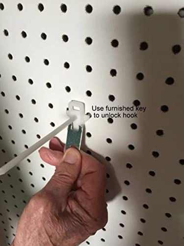ProCraft 10 Pack 4" White Locking Peg Hooks for 1/8-1/4" Pegboard