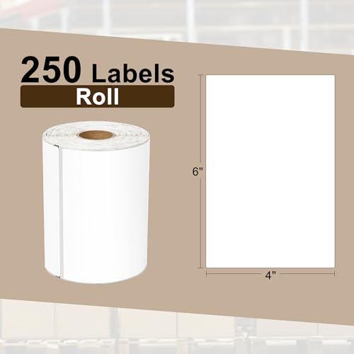 LLIKED 7,500 4"x 6" Direct Thermal Shipping Labels with 250 Labels/Roll - size: 30 Rolls