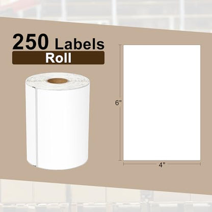 LLIKED 7,500 4"x 6" Direct Thermal Shipping Labels with 250 Labels/Roll - size: 30 Rolls