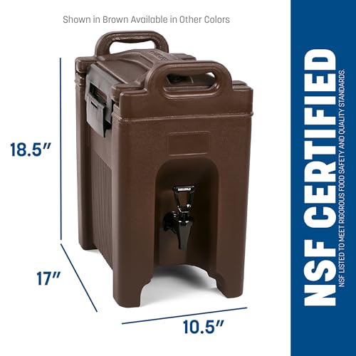 Carlisle FoodService Products Cateraide LD Insulated Beverage Server, Drink Dispenser with Spigot for Commercial or Home Use, 2.5 Gallon Capacity, 1 Count, Black - color: Black, size: 2.5 Gallon Capacity