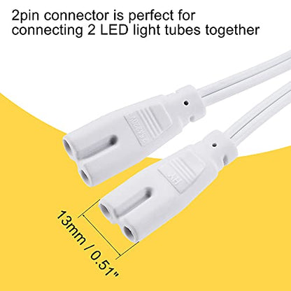 MECCANIXITY Lamp Connecting Wire for T4 T5 T8 LED Tubing, 150cm 2 Pin Double End Light Link Cords Extension Cable Pack of 4 - size: 150cm / 59.06 inches