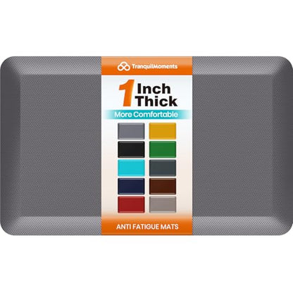 1-Inch Thick Anti-Fatigue Mat for Kitchen and Standing Desk, 20"x32", Grey - color: Grey, size: 32"L x 20"W x 1"Th