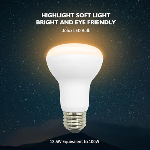 Jolux 10 Pack BR20 LED Bulb, 2700K Dimmable,1470 Lumens, 13.5W=100W - color: Soft White (2700k)