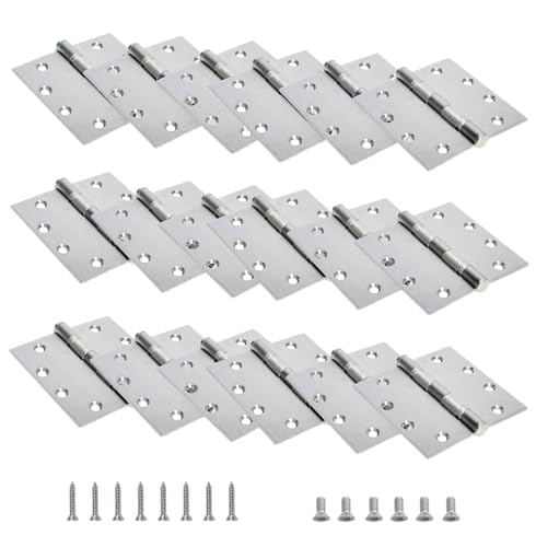 4.5 inch X 4.5 inch Heavy Duty Commercial Door Hinge - color: Silver, size: 4.5in X 4.5in
