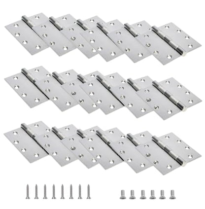 4.5 inch X 4.5 inch Heavy Duty Commercial Door Hinge - color: Silver, size: 4.5in X 4.5in