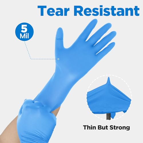 Food Grade Nitrile Gloves Small, 100Pcs, 5 Mil - color: Blue(100 Pcs), size: Small