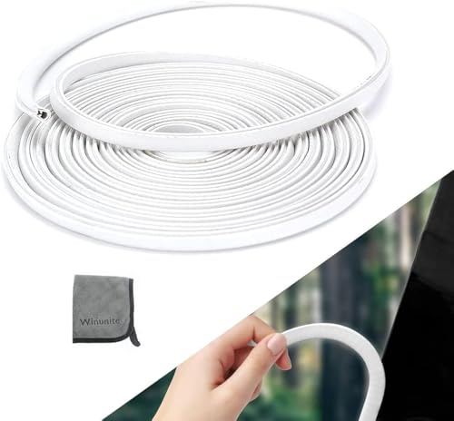 Winunite 32.8ft(10m) Car Door Edge Guards White – Fits Most Vehicles, No Glue, U-Shaped, Built-in Metal Clips, Scratch and Chip Resistant – Reduces Dings in Parking Lots - color: white, size: 32.8 ft