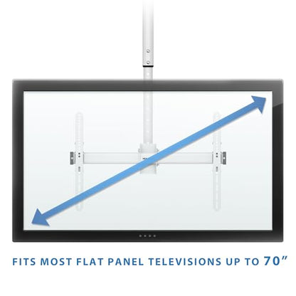 Mount-It! TV Ceiling Mount, 5-Ft Pole, 32-75", 110 lbs