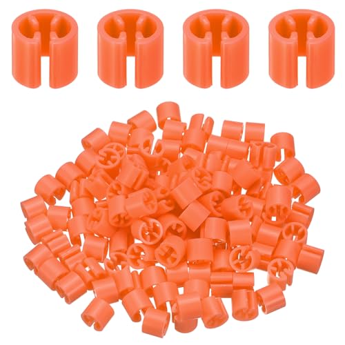 uxcell 120Pcs Clothes Hanger Size Markers Fit 3-5mm Rod Orange - color: Orange