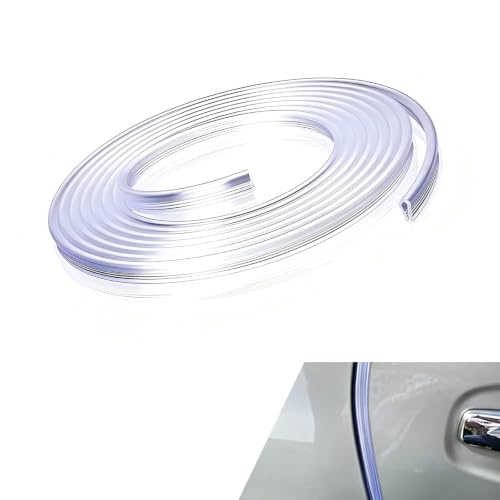 16.4FT Car Door Edge Guards Clear, U Shape Rubber Seal Strip Protector, Anti-collision Scratch Door Edge Trim Protection, Universal Invisible Doors Protection Strip for Most Vehicle,Sedan