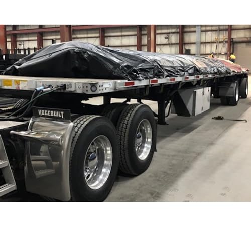 Mytee Products Flatbed Truck Tarps Steel Machinery Tarp 30' x 30' - Black - size: 30' x 30' (10' Drop)