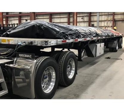 Mytee Products Flatbed Truck Tarps Steel Machinery Tarp 30' x 30' - Black - size: 30' x 30' (10' Drop)