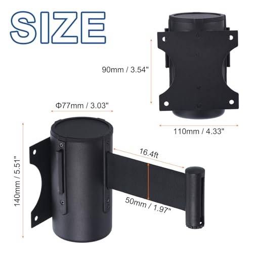 PATIKIL Fixed Wall Mount Retractable Belt Barrier 16.4 Feet