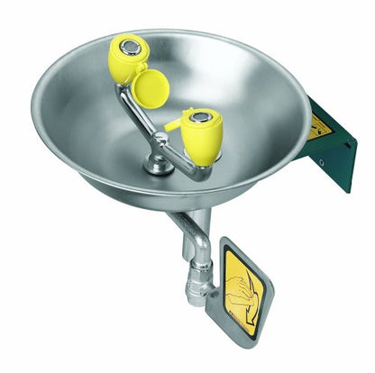 Speakman Traditional Series SE-582 Wall Mounted Eyewash with Stainless Steel Bowl, 3.2 gpm