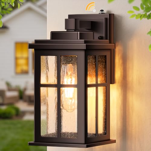 VIANIS ORB Dusk to Dawn Porch Lights Outdoor, E26 Socket - color: Oil-Rubbed Bronze, size: 1-Pack