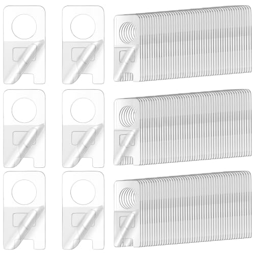Wenqik 1000 Pcs Self Adhesive Hang Tabs, Clear Pegboard Hanger Tabs Hooks