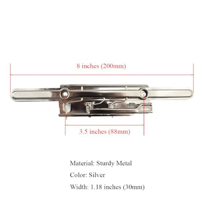 HAHIYO 8 Inch Silver Metal Clipboard Clips - High-Grip Lever Clip, Mountable, 3 Pack - style: LeverType-Silver-8in-3p