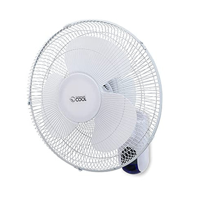 Commercial Cool 16 inch Wall Fan with Remote, White (CCFWR16W) - size: 16 Inch White Wall Fan