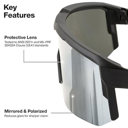 KLEIN TOOLS Blade Safety Glasses, ANSI Z87.1+, Anti-Fog/Scratch-Resistant,99.9% UV Protection, Class-1 Clarity Lens - color: Polarized Silver