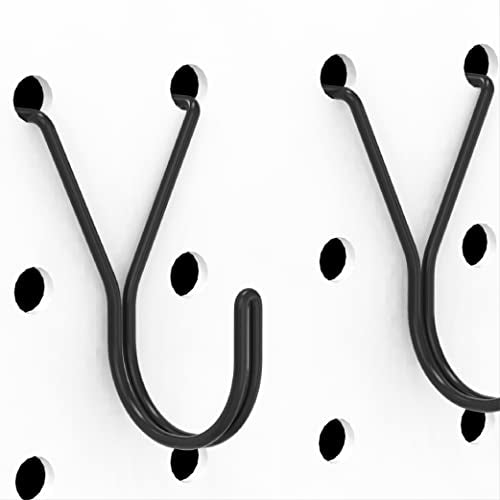 HUHOLE 80 Pack 1 Inch Black Pegboard J Hooks - style: 1" J-Hook 80PC Black