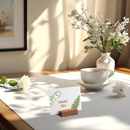 18Pcs Wood Place Card Holders, Wedding Reception Place Name Displays, Photo and Number Stands for Home Party Banquet Table Seating Decor