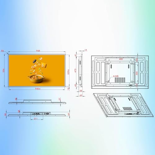 43inch Wall Mount Digital Signage, 500nits High Brightness Advertising Display, 4K UHD IPS Digital Signage Display, CMS/U-Disk Plug&Play, Smart Split Screen, 7/24 Timer Switch， Android 11OS - size: 43" 4K 500nits