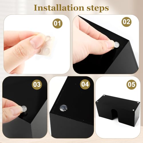 Paper Towel Holder Countertop, Acrylic Napkin Dispenser, Multifold Paper Towel Dispenser, Black Napkin Holder for Z-fold C-fold Trifold