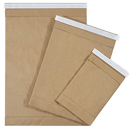 Aviditi Kraft Self-Seal Padded Mailers, #1, 7 1/4" x 12", Kraft Brown, Peel and Seal Closure, Fiber Cushioned Envelopes for Protecting Items During Shipping and Mailing, Case of 25 - color: Kraft