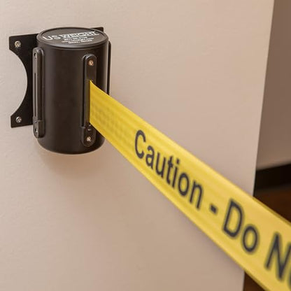 US Weight Wall Mount with Retractable Belt – 13' Caution,U2501CAU - color: Caution, size: 13'
