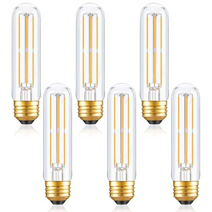 Dimmable E26 T10 LED Bulb Tube Light Bulbs 6W,2700K Solf White 600LM,6 Pack - color: Warm White 2700k, size: 5 Inch-6 Count