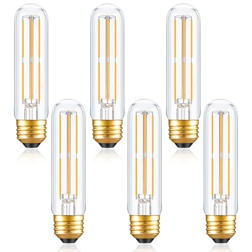 Dimmable E26 T10 LED Bulb Tube Light Bulbs 6W,2700K Solf White 600LM,6 Pack - color: Warm White 2700k, size: 5 Inch-6 Count