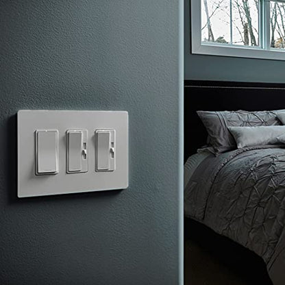 Legrand Radiant 450W LED Dimmer Light Switch 3-Way Rocker Tri-Color (Pack of 6) - size: (Pack of 6)