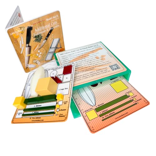 ARD Culinary Knife Cuts 3D Visual Model Set II, an educational precision knife skills with 3D templates and guides